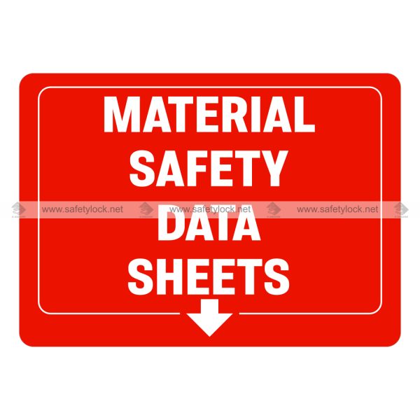 Other MSDS SDS Wall Sign - Material Safety Data Sheets - Red Color - E ...